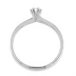 Engagement Ring Fabio Ferro White Gold Mini Crown with Diamond