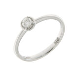 Fabio Ferro Muffin White Gold Engagement Ring with 0.17 Carat Diamond