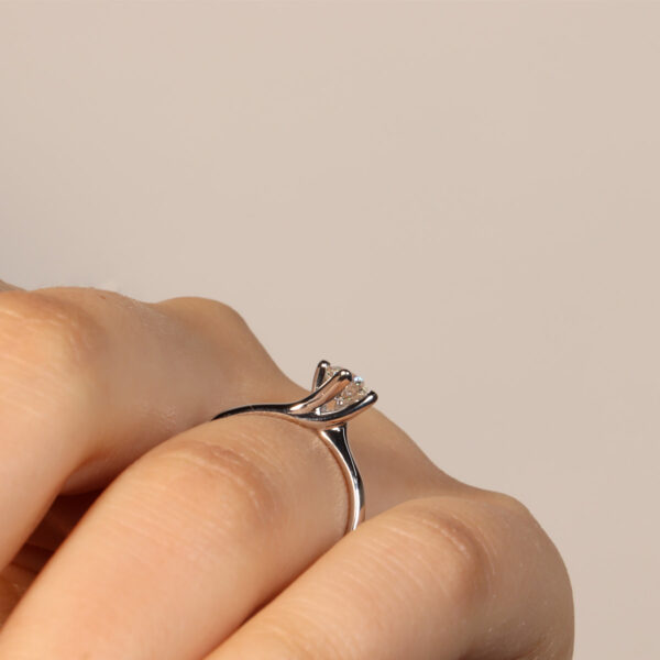 Fabio Ferro Engagement Ring Model Valentina in White Gold with Diamond 0.30 Carat