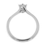 Fabio Ferro Engagement Ring Cup Model in White Gold with 0.30 Carat Diamond