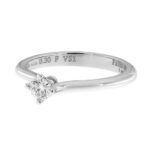 Fabio Ferro Engagement Ring Cup Model in White Gold with 0.30 Carat Diamond