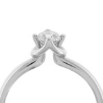 Fabio Ferro Engagement Ring Model Cake in White Gold with 0.50 Carat Diamonds