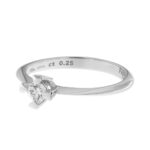 Fabio Ferro Hearts White Gold Engagement Ring with 0.25 Carat Diamond