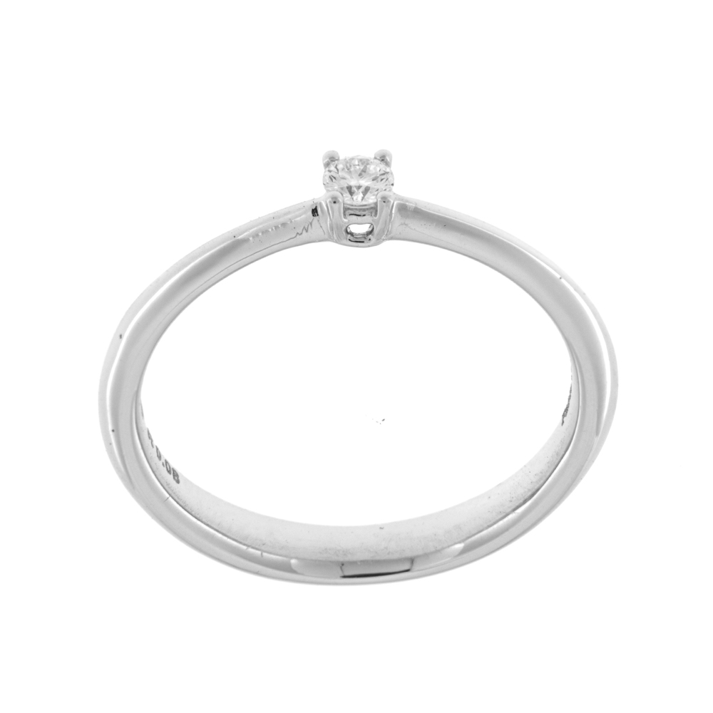 Anello di Fidanzamento Fabio Ferro Squadrato Mini 0,08 Carati Anello di Fidanzamento Fabio Ferro Squadrato Mini 0,08 Carati