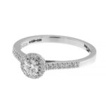 Fabio Ferro Engagement Ring Small Crown in White Gold with Diamonds