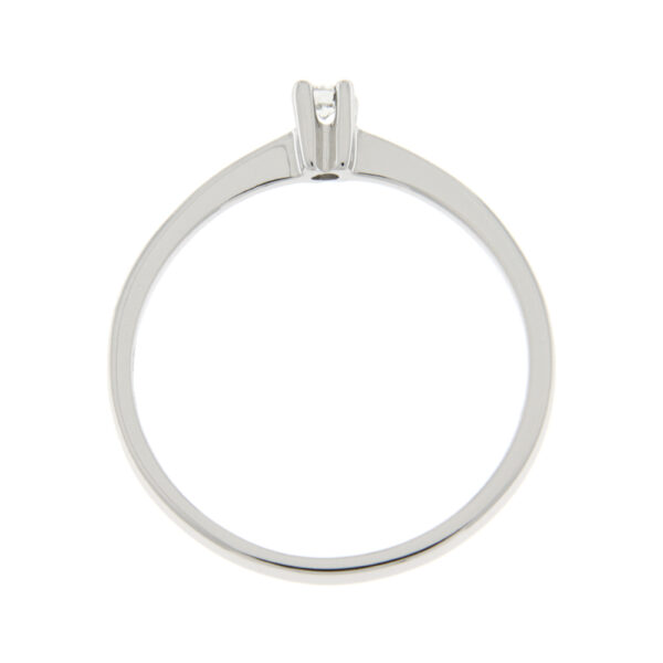 Fabio Ferro Präzisionsverlobungsring aus Weißgold mit 0,05 Karat Diamant