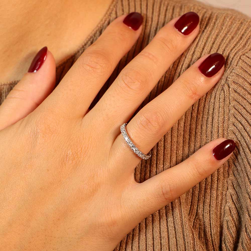 Fabio Ferro Eternity Classic Ring in White Gold and Diamonds 1.03 Carats