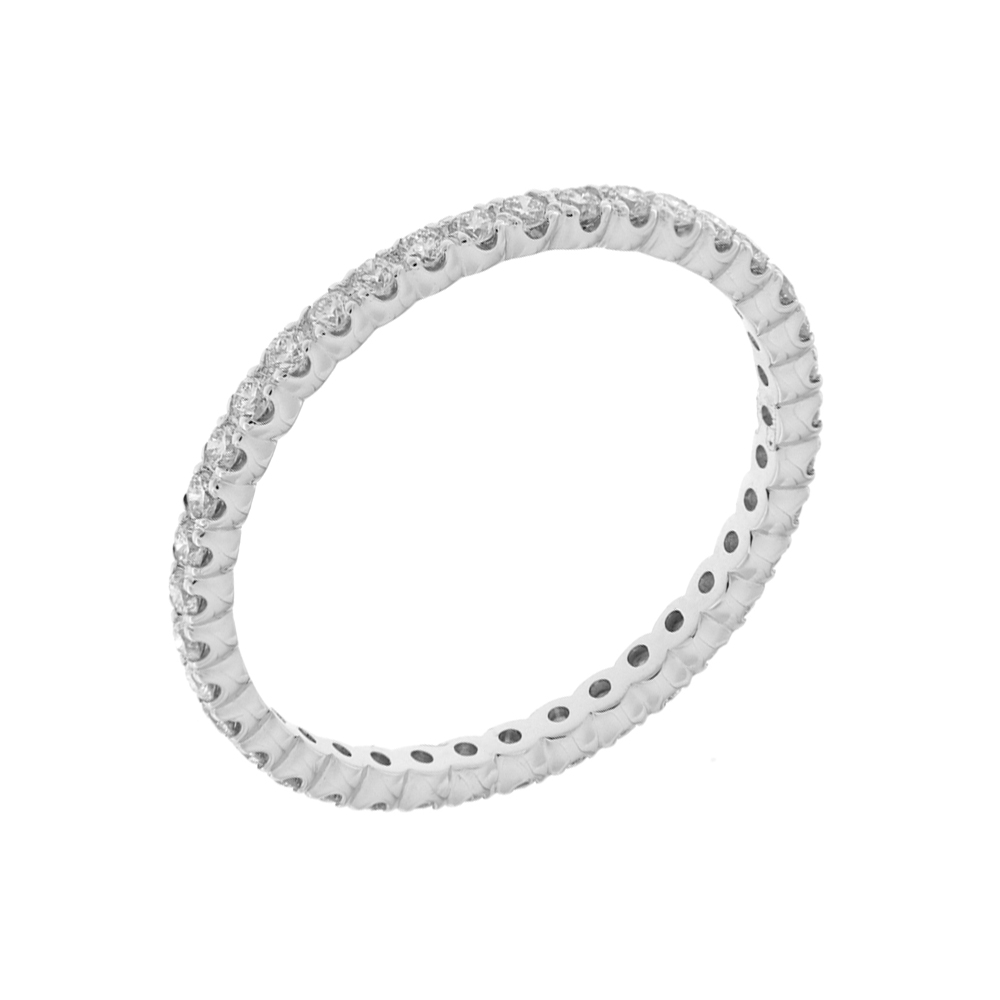 Eternity Ring Fabio Ferro Mini in White Gold with Diamonds 0.36 Carats