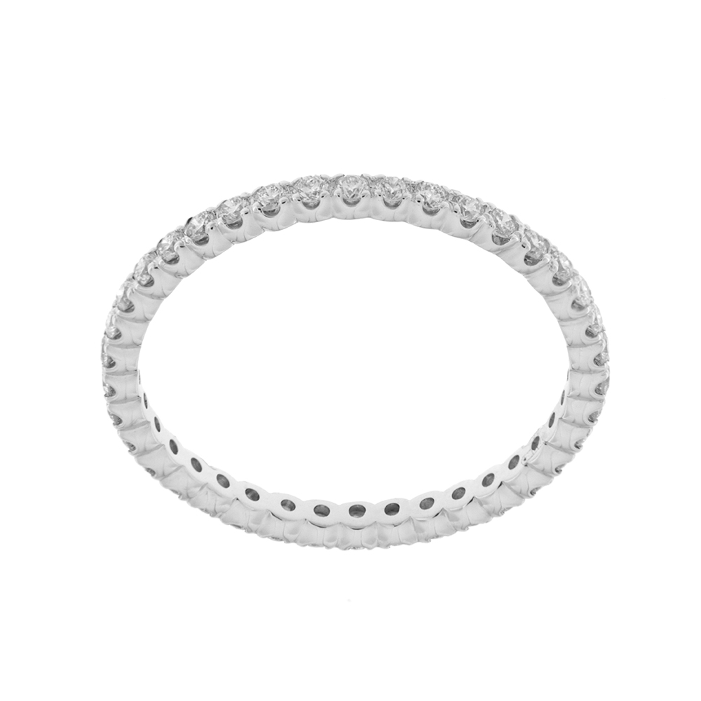 Anello Eternity Fabio Ferro Mini in Oro Bianco con Diamanti 0,36 Carati
