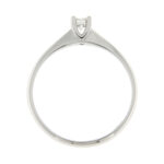 Fabio Ferro Volto Engagement Ring in White Gold with 0.15 Carat Diamond