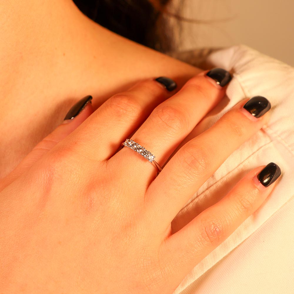 Fabio Ferro White Gold Wedding Ring with Diamonds