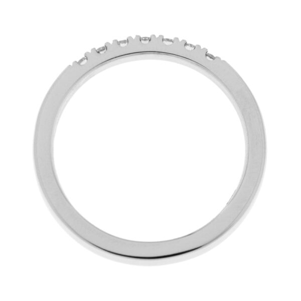 Fabio Ferro Ring Seven Stone Wedding Band in White Gold with Diamonds