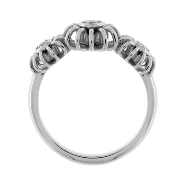 Trilogy Fabio Ferro Ring in White Gold with Brilliant Cut Diamonds 0.55 Carat