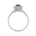 Fabio Ferro Kate Medium Ring with Blue Sapphire in White Gold and Brilliant Cut Diamonds