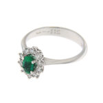 Fabio Ferro Kate Medium Ring with Emerald and Diamonds Brilliant Cut