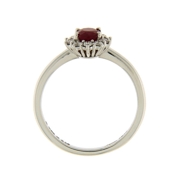 Fabio Ferro Kate Mini Ring with Ruby and Diamonds Brilliant Cut
