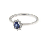 Fabio Ferro Kate Mini-Ring mit blauem Saphir und Diamanten im Brillantschliff