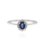 Fabio Ferro Kate Mini-Ring mit blauem Saphir und Diamanten im Brillantschliff