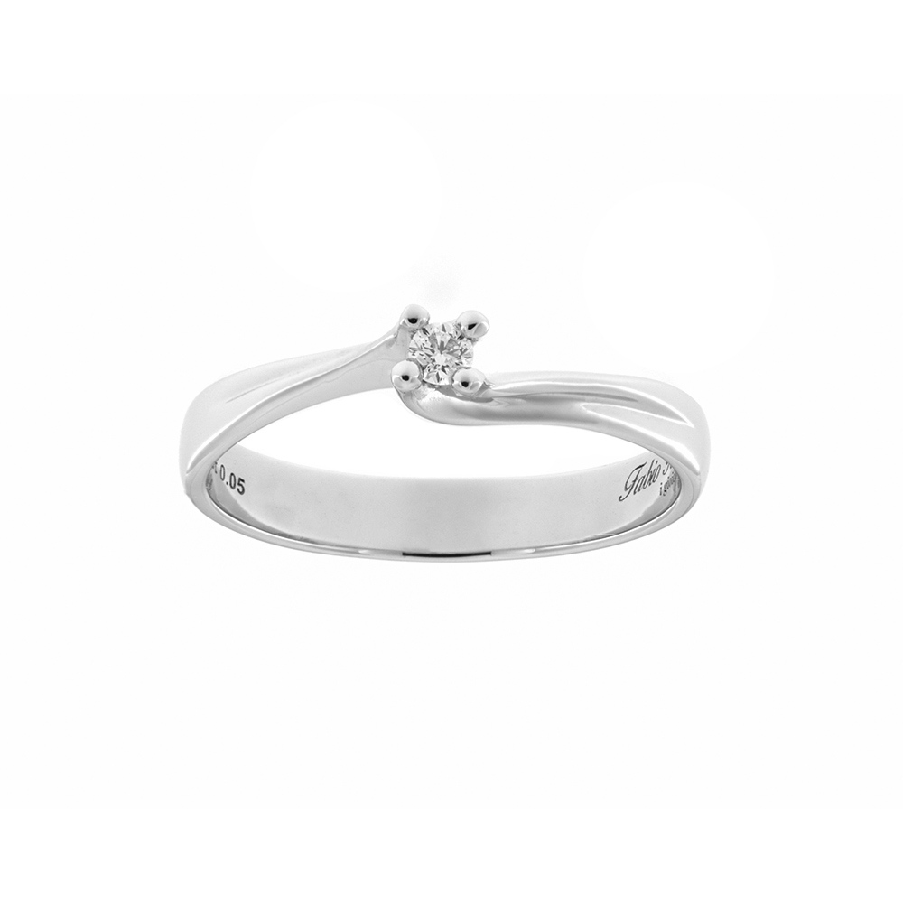 Fabio Ferro Solitär-Verlobungsring aus Weißgold mit Diamant im Brillantschliff Fabio Ferro Solitär-Verlobungsring aus Weißgold mit Diamant im Brillantschliff