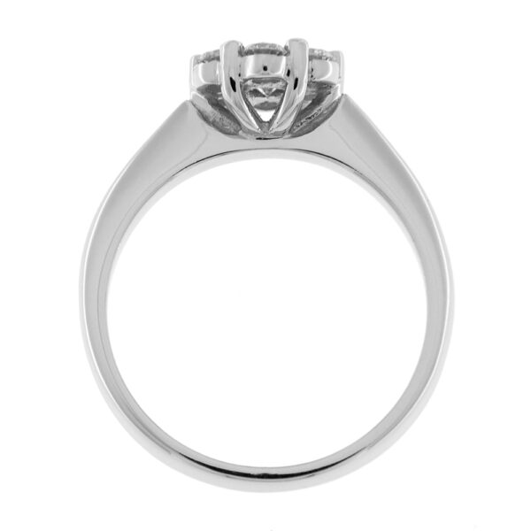 Fabio Ferro Model Invisible Ring in White Gold with Diamonds 0.58 Carats