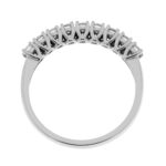 Fabio Ferro Wedding Ring in White Gold with Nine 0.45 Carat Diamonds