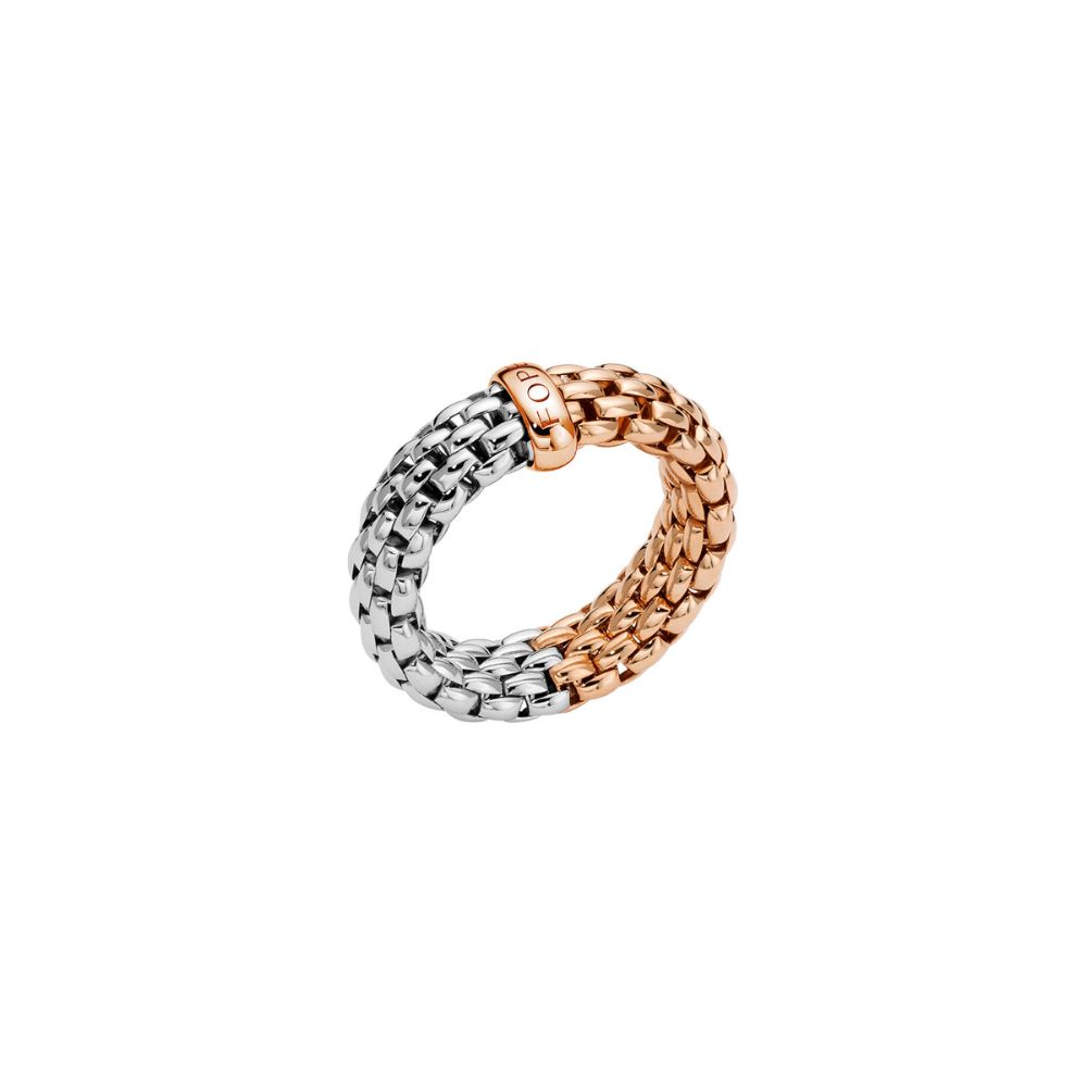 Anello Fope Collezione Essentials Flex It in Oro Bianco e Rosa