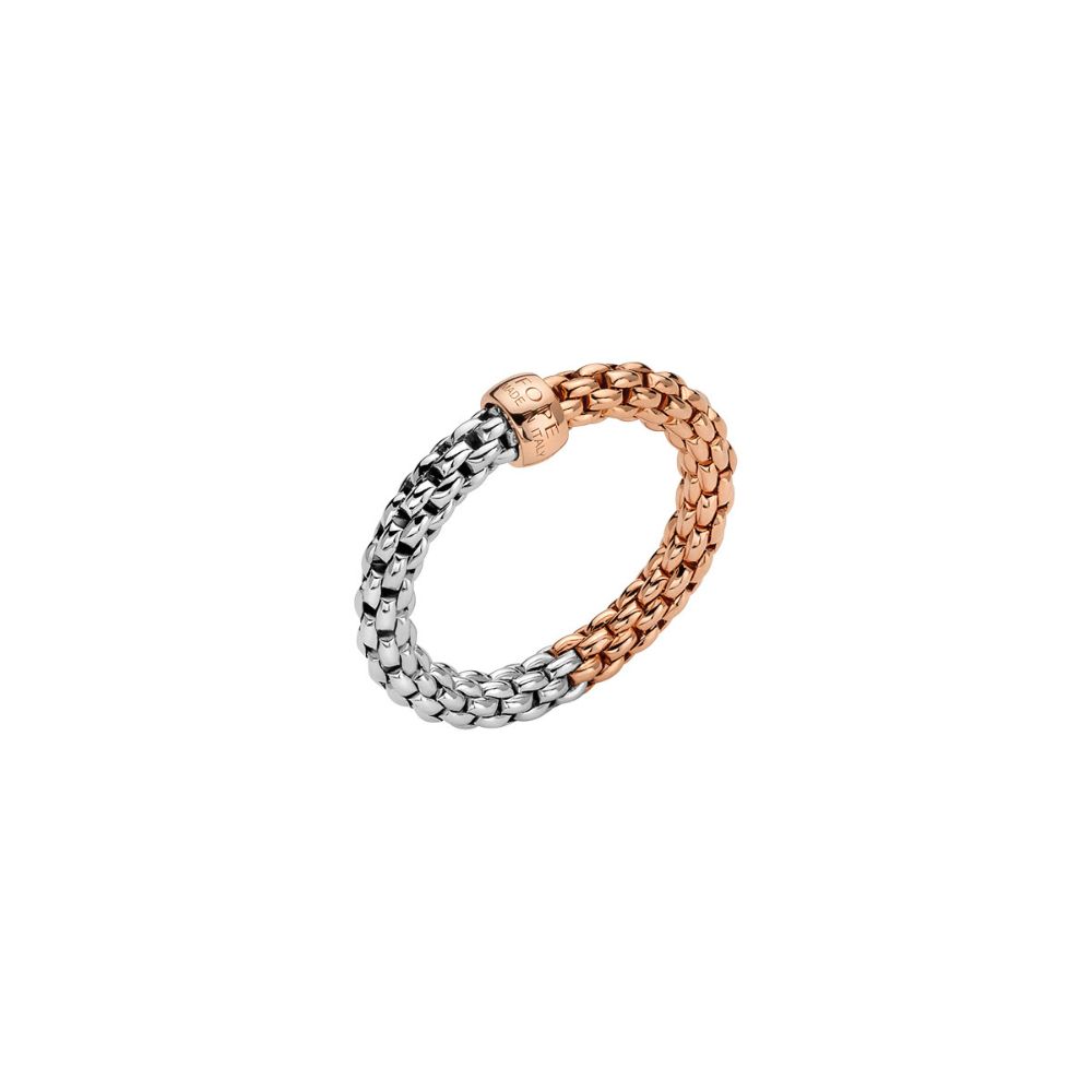 Anello Fope Collezione Essentials Flex It in Oro Bianco e Rosa