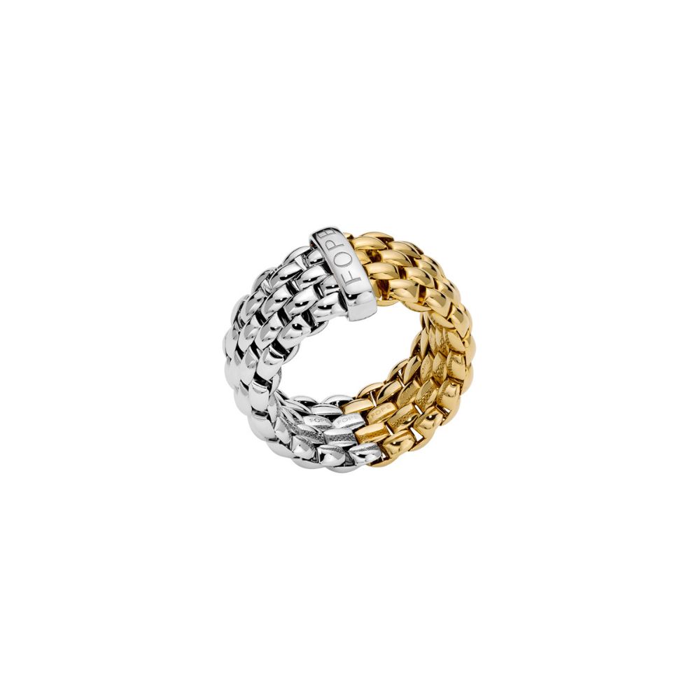 Anello Fope Flexit Collezione Essentials in Oro Bianco e Giallo