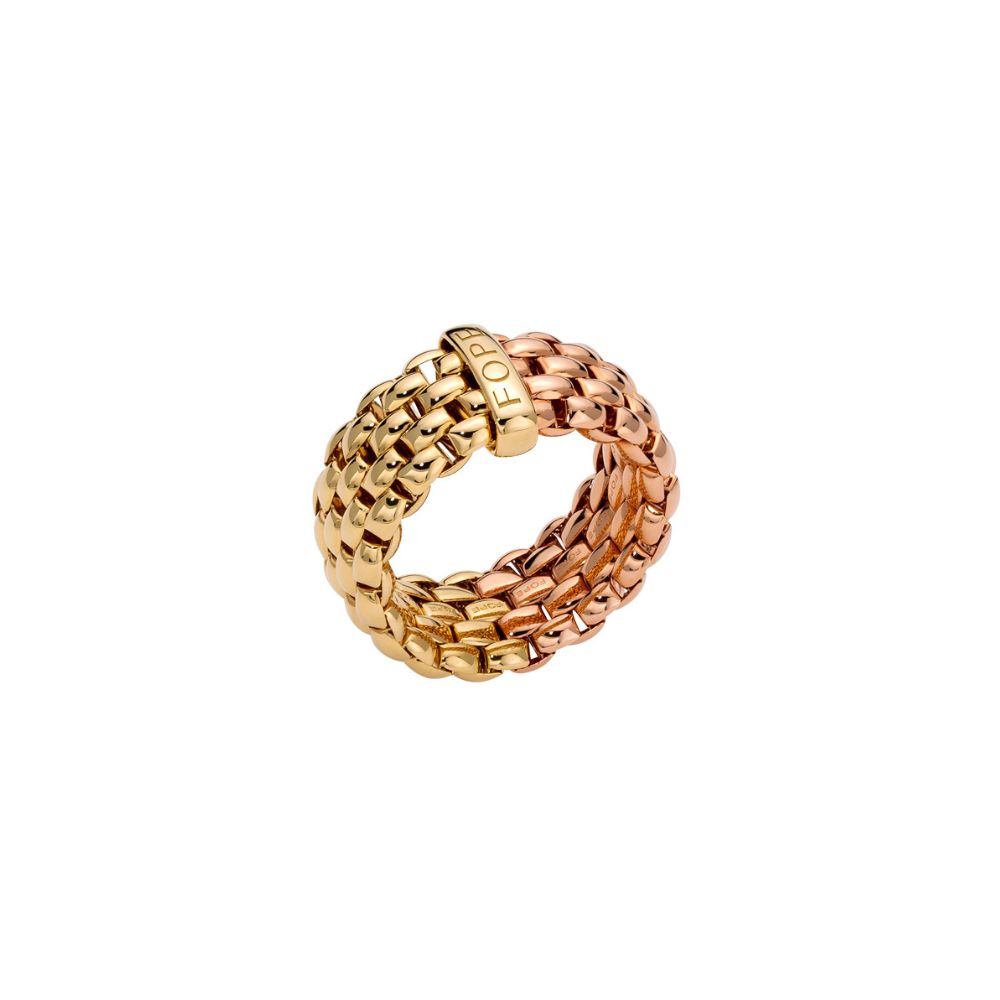 Anello Fope Flexit Collezione Essentials in Oro Giallo e Rosa