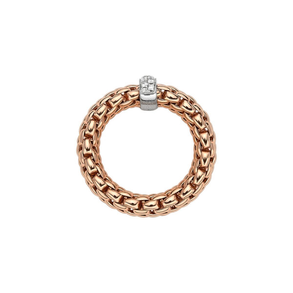 Fope Vendome Collection Flex It Ring in Rose Gold with Diamonds