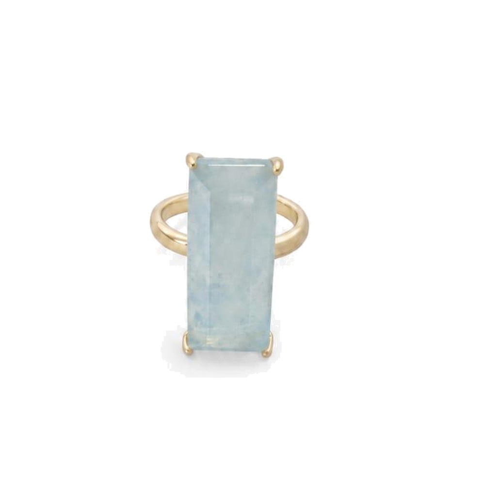 Anello Madi Studio Pietra Acquamarina Milk Anello Madi Studio Pietra Acquamarina Milk