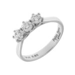 Trilogy Fabio Ferro Ring in White Gold with Brilliant Cut Diamonds 0.55 Carat