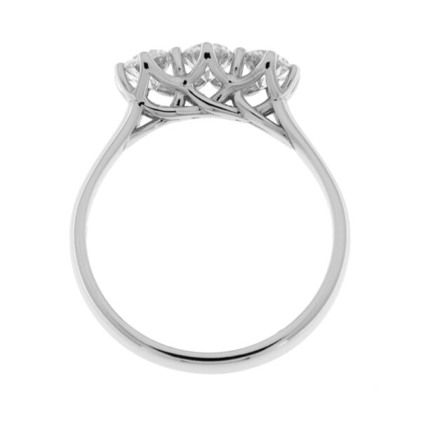 Trilogy Fabio Ferro Ring in White Gold with Brilliant Cut Diamonds 0.55 Carat
