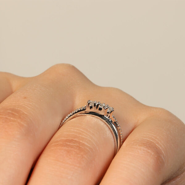 Fabio Iron Trilogie Ring in Weißgold mit Diamanten 0,26 Karat