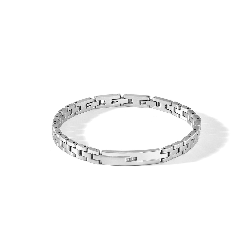 Bracciale Comete in Acciaio Lucido e Satinato