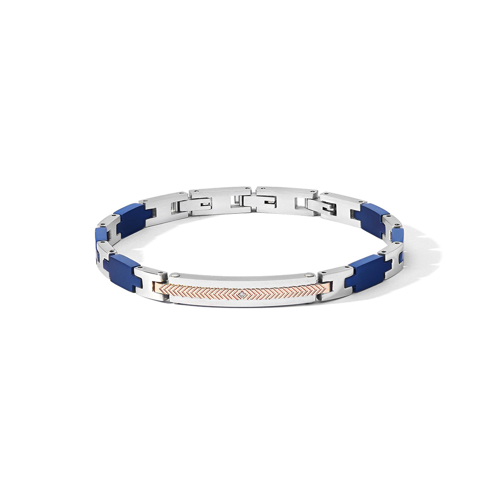 Bracciale Comete in Acciaio PVD Blu