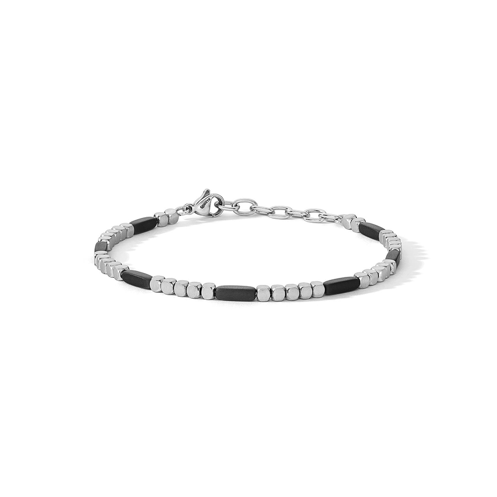 Bracciale Comete in Acciaio con Ematite