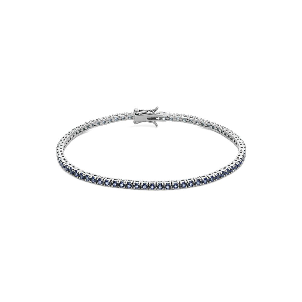 Comete Armband Silber und blaue Zirkone
