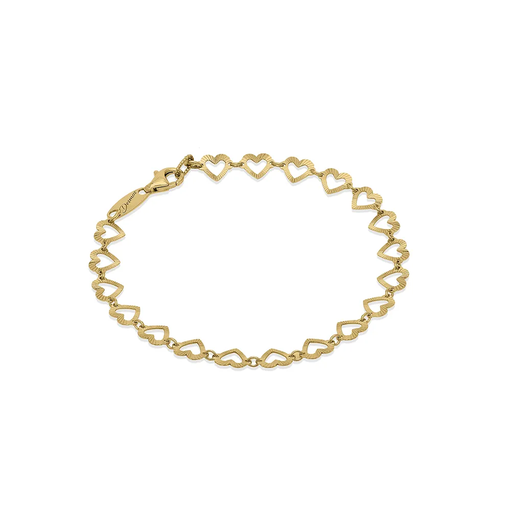 Desmos Art Heart Bracelet Silver Gold Plated