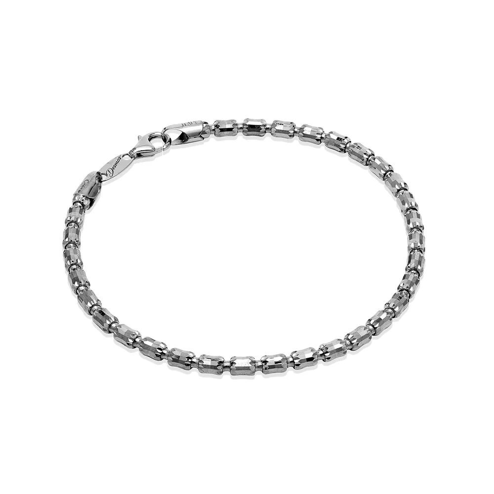 Desmos Barrel Kristall Armband in brüniertem Silber