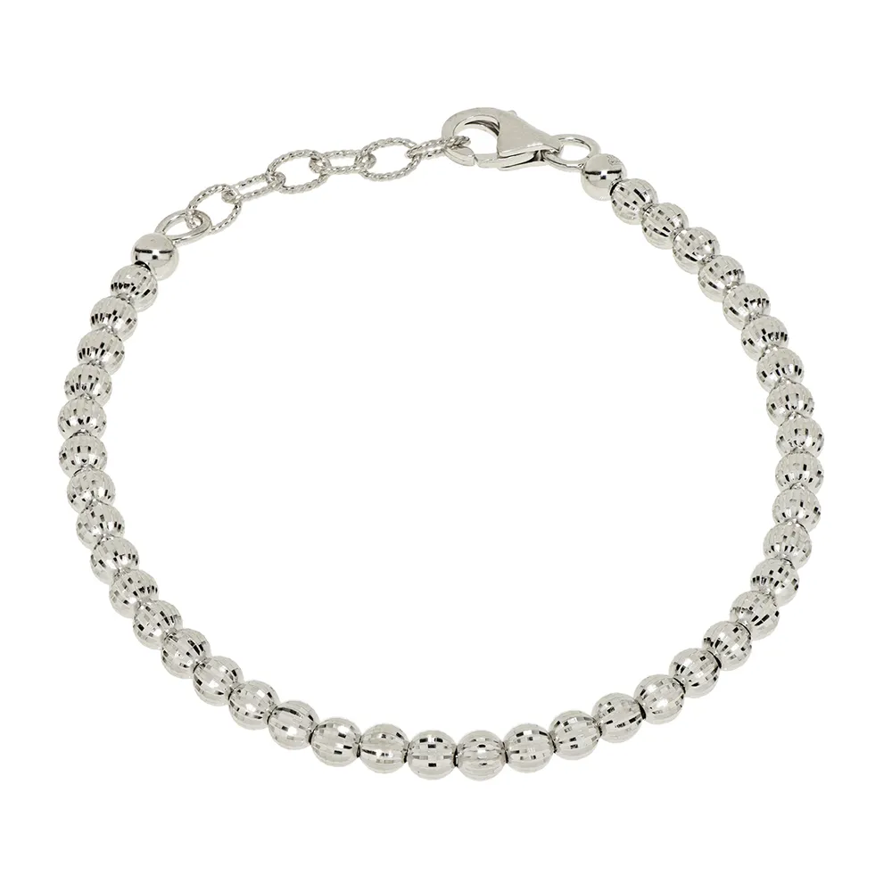 Desmos Crystal Silver Spheres Bracelet