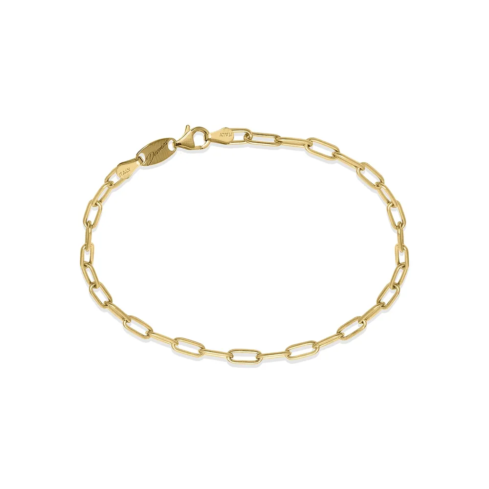 Desmos Paper Clip Bracelet In Gold Plated Silver