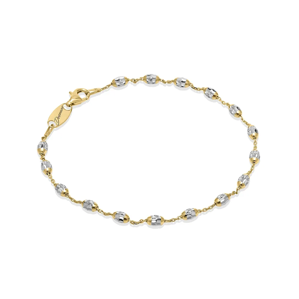 Desmos Station Nebula Bracelet In White And Yellow Silver