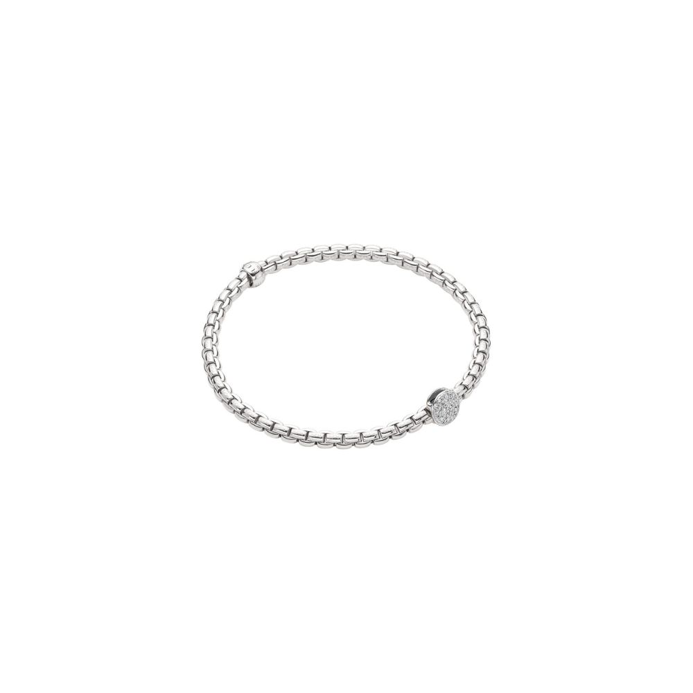 Bracciale Fope Collezione Eka Flex It in Oro Bianco con Pave di Diamanti