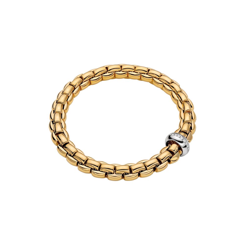 Fope Eka Flex It Collection Armband aus Gelbgold mit Diamanten