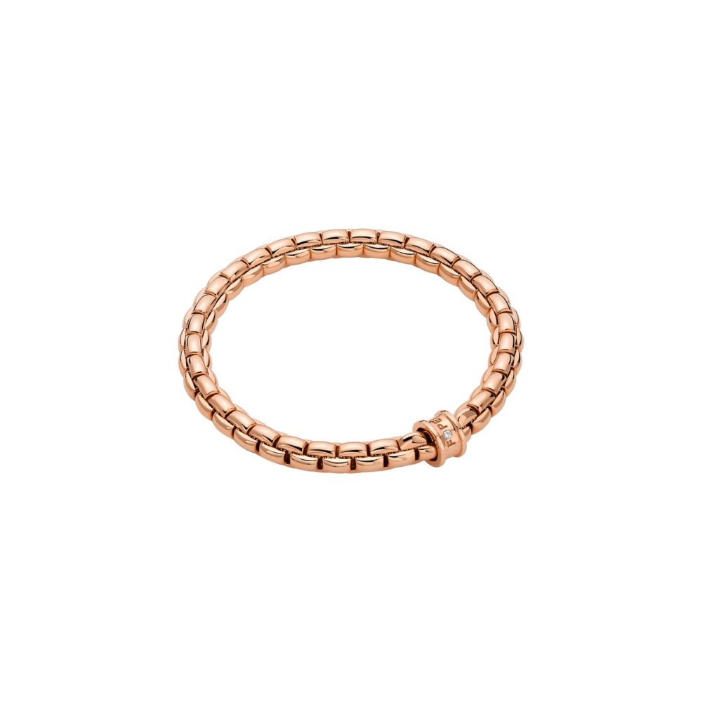 Bracciale Fope Collezione Eka Flex It in Oro Rosa con Diamante