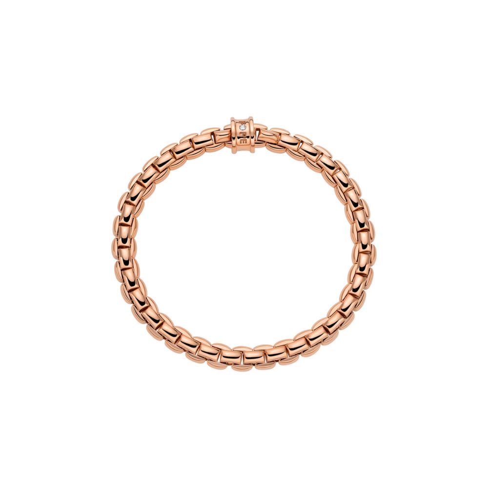 Bracciale Fope Collezione Eka Flex It in Oro Rosa con Diamante