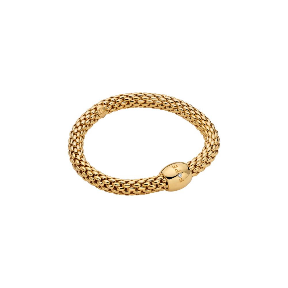 Bracciale Fope Collezione Love Nest Flex It in Oro Giallo con Diamante