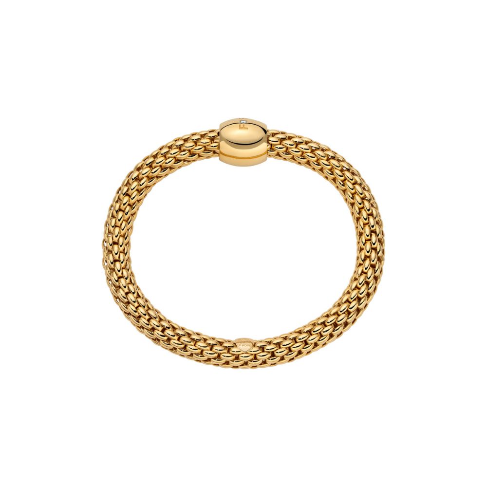 Bracciale Fope Collezione Love Nest Flex It in Oro Giallo con Diamante