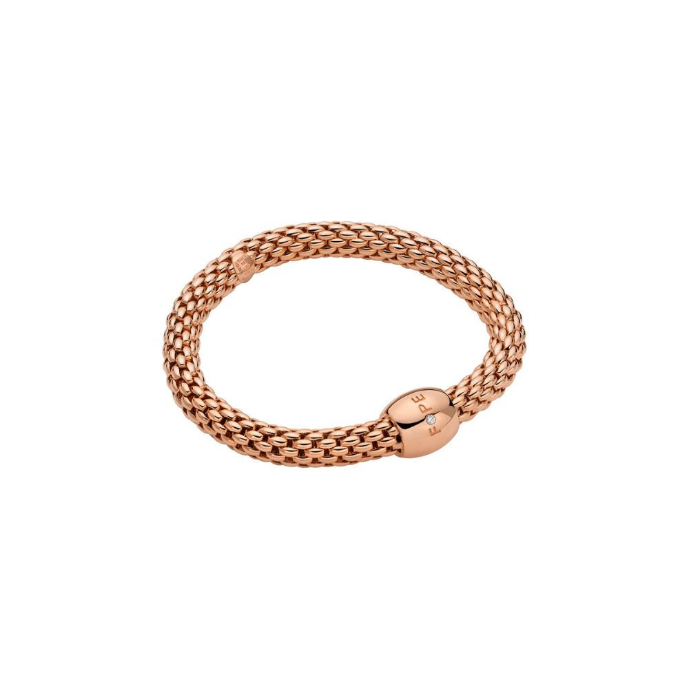 Bracciale Fope Collezione Love Nest Flex It in Oro Rosa con Diamante